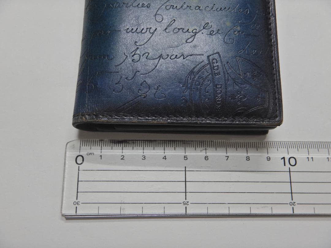 Berluti ベルルッティ カリグラフィ 二つ折り長財布 サンタル ブルー系