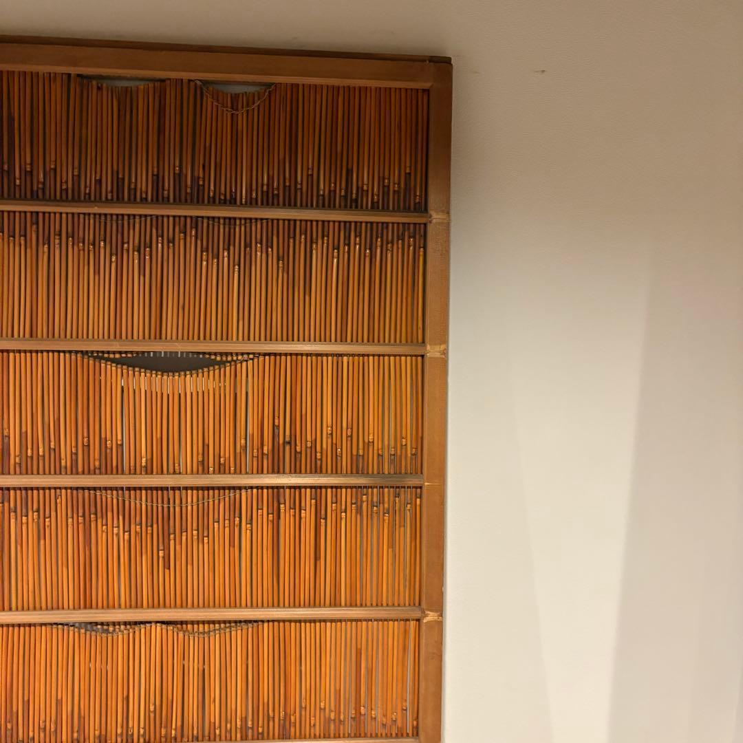 古い建具 1枚 簾戸 すど 葦戸よしど 夏障子 御簾戸 3/4