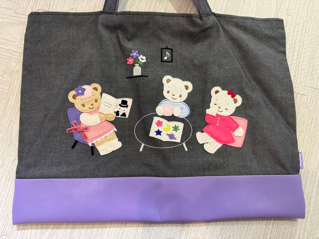 familiar ファミリア×キャトルレーヴ　コラボ　デニムバッグ