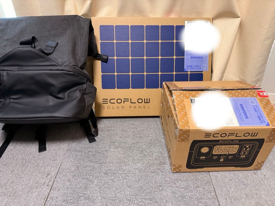 ECOFLOW 2本体+ソーラーパネル+ ロールトップリュックセット
