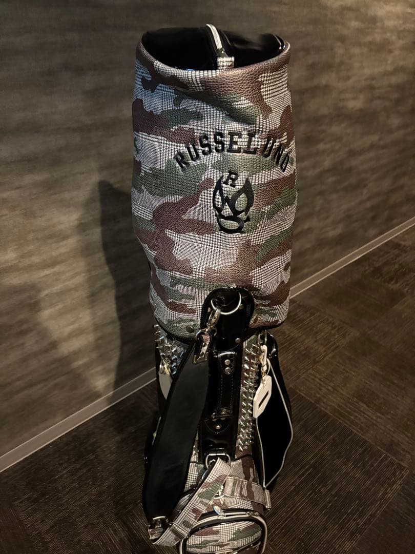 最終値下げRUSSELUNO 迷彩キャディバッグ