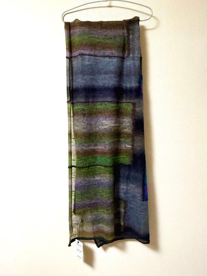 新品未使用未試着‼️佐藤繊維　モヘア混ブルーグラデーション高級ストール