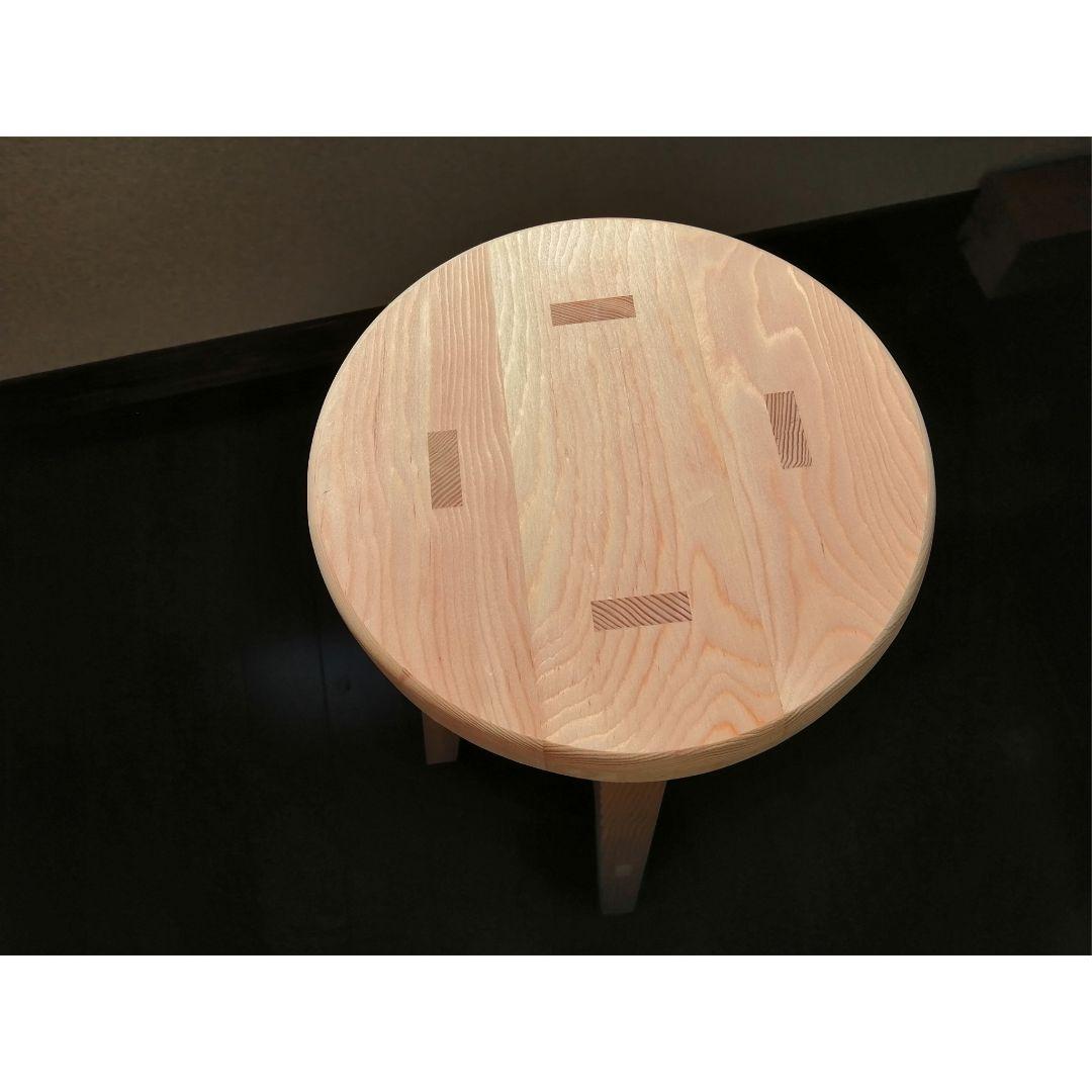 木製スツール　座面幅30cm×高さ43cm　丸椅子　stool