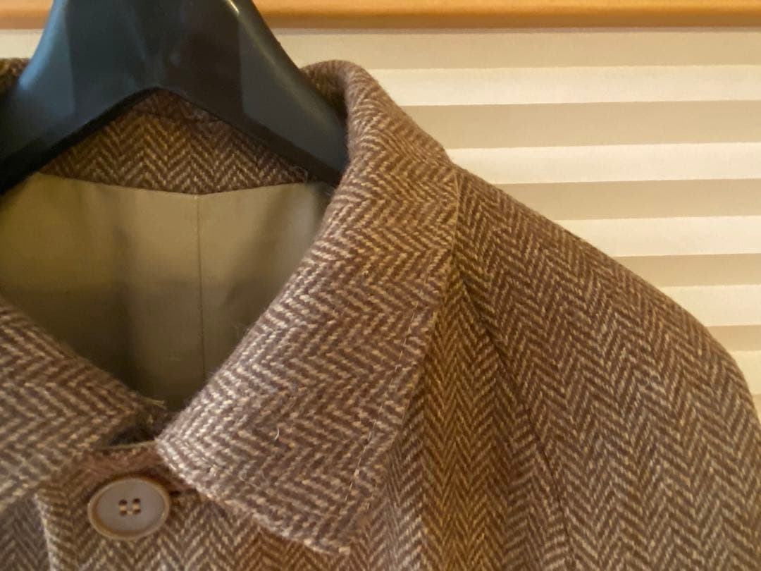 リバーシブル　バルカラーコート　ステンカラーコート