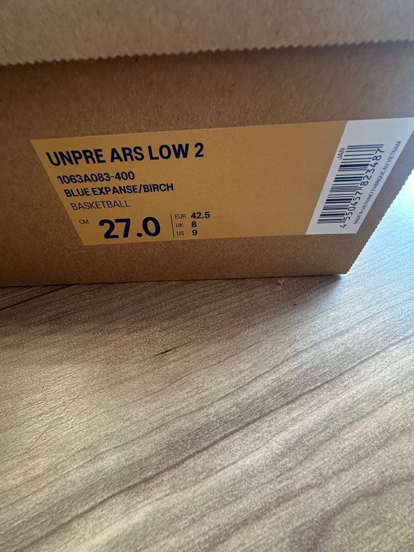 シューズ(男性用) asics UNPREARS LOW2 27.0