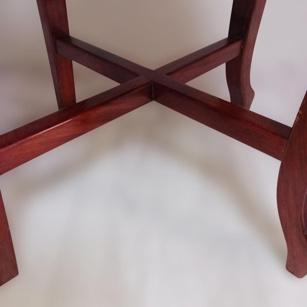 【美品/唐木家具】花梨 無垢材 ダイニングチェア 飾り椅子 アンティーク