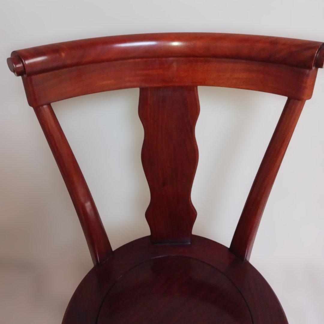 【美品/唐木家具】花梨 無垢材 ダイニングチェア 飾り椅子 アンティーク