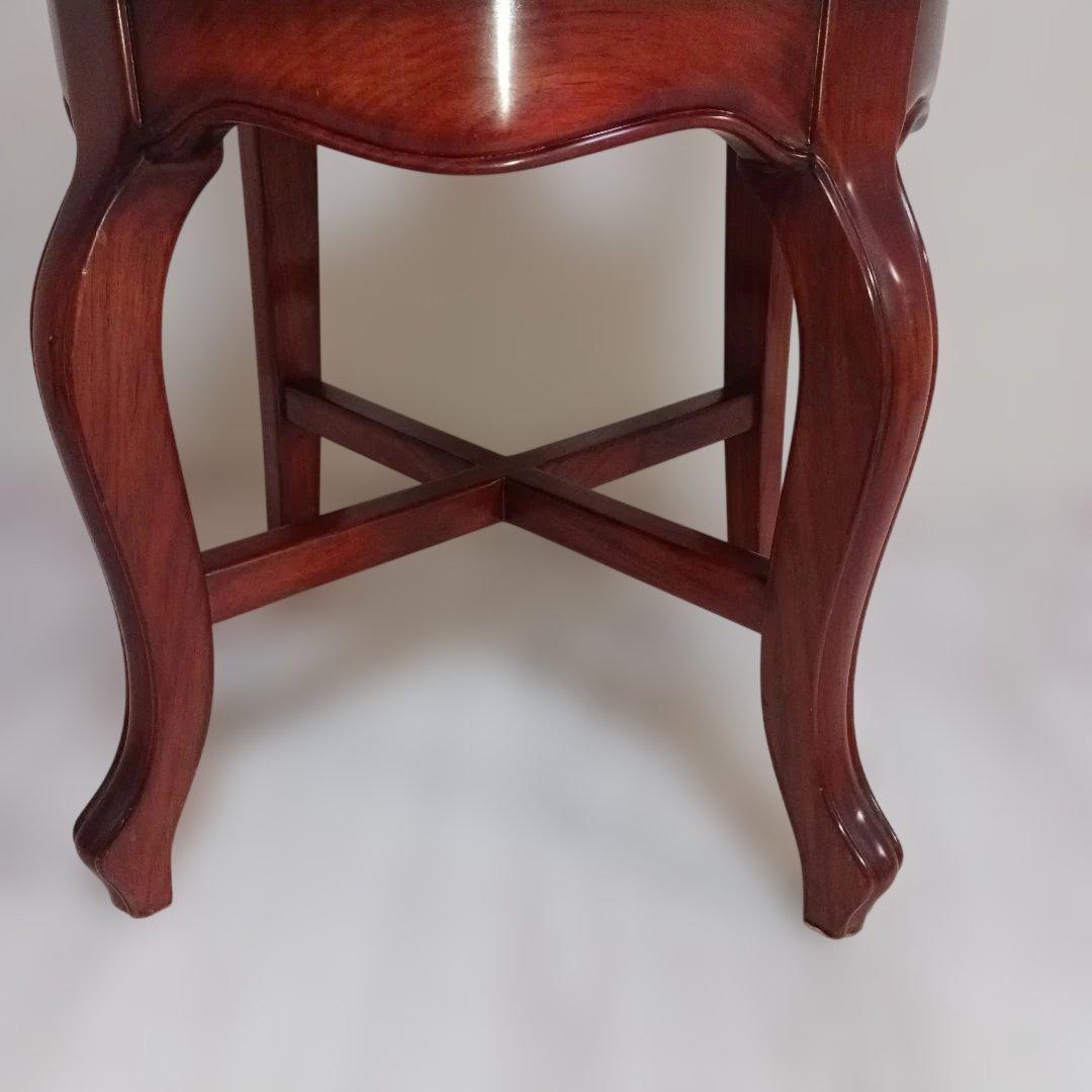 【美品/唐木家具】花梨 無垢材 ダイニングチェア 飾り椅子 アンティーク