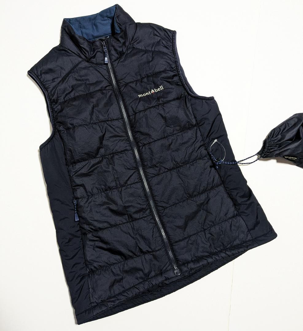 極美品 モンベル 最新／秋冬 ストレッチ U.L.サーマラップベスト 中綿ベスト