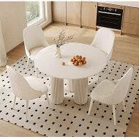 80cm 丸 テーブルのみ 白 食卓 円型 セラミック天板 耐熱 耐水