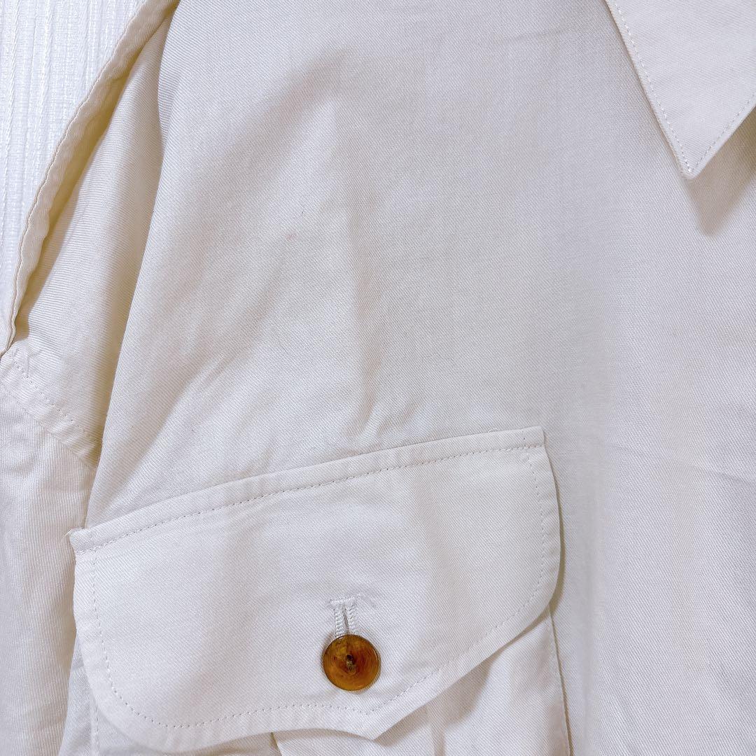 ジャンポールゴルチエ　半袖　バイカラー　ブラウス　シャツ　変形　アシンメトリー