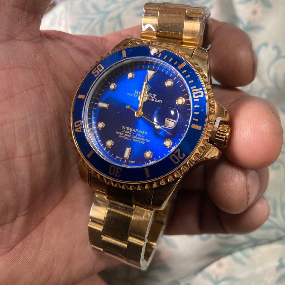 オマージュSUBMARINER 青ダイヤル 金メッキ