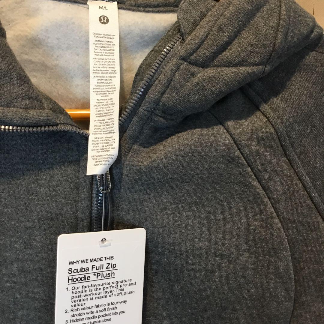 LULULEMON SCUBA 灰色　サイズM/L