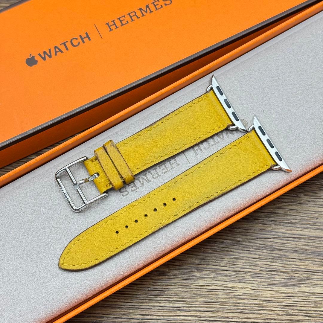 2506 Apple Watch エルメス　イエロー　ジョーヌ　黄色　レザー