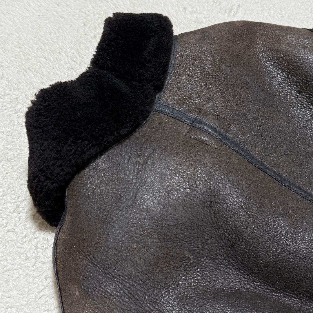 AVIREX アヴィレックス B-3 ムートンフライトジャケット ブラック 36