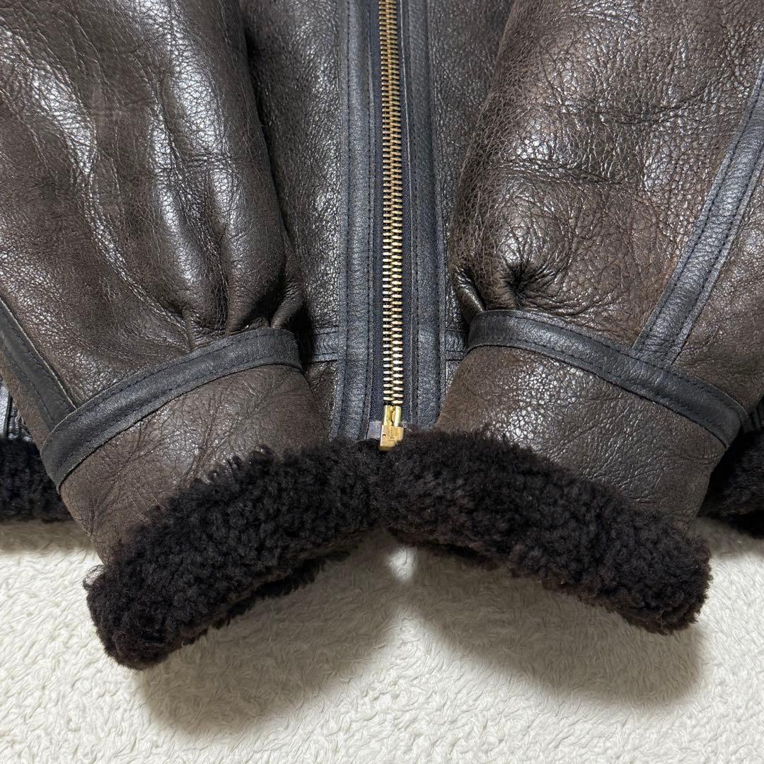 AVIREX アヴィレックス B-3 ムートンフライトジャケット ブラック 36