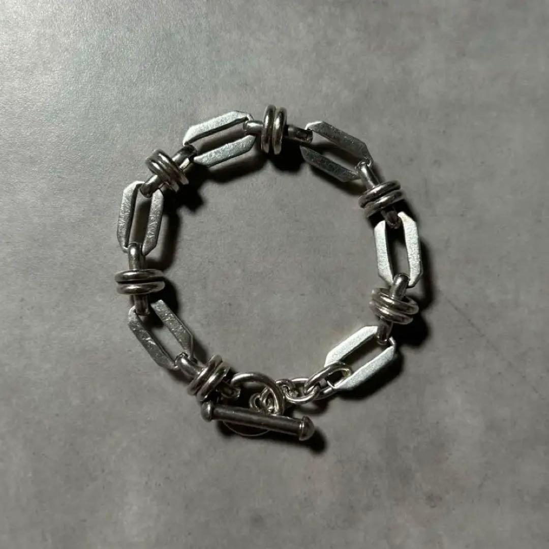 【NA】ヴィンテージ チェーン ブレスレット シルバー925 シェーヌダンクル型