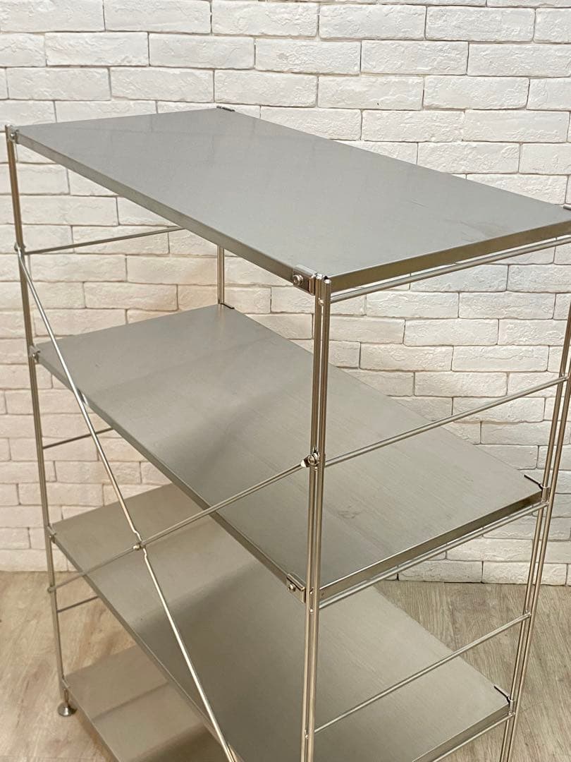 【東京都内23区配送無料】無印　ステンレスユニット　メタルラック　棚　陳列　収納