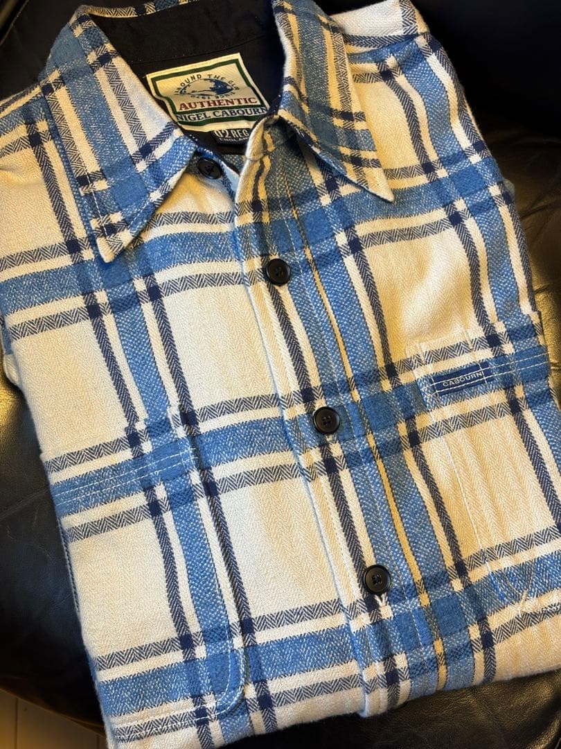 ナイジェルケーボン/ネルシャツ/ジャケット/チェック/ビンテージ/イングランド製