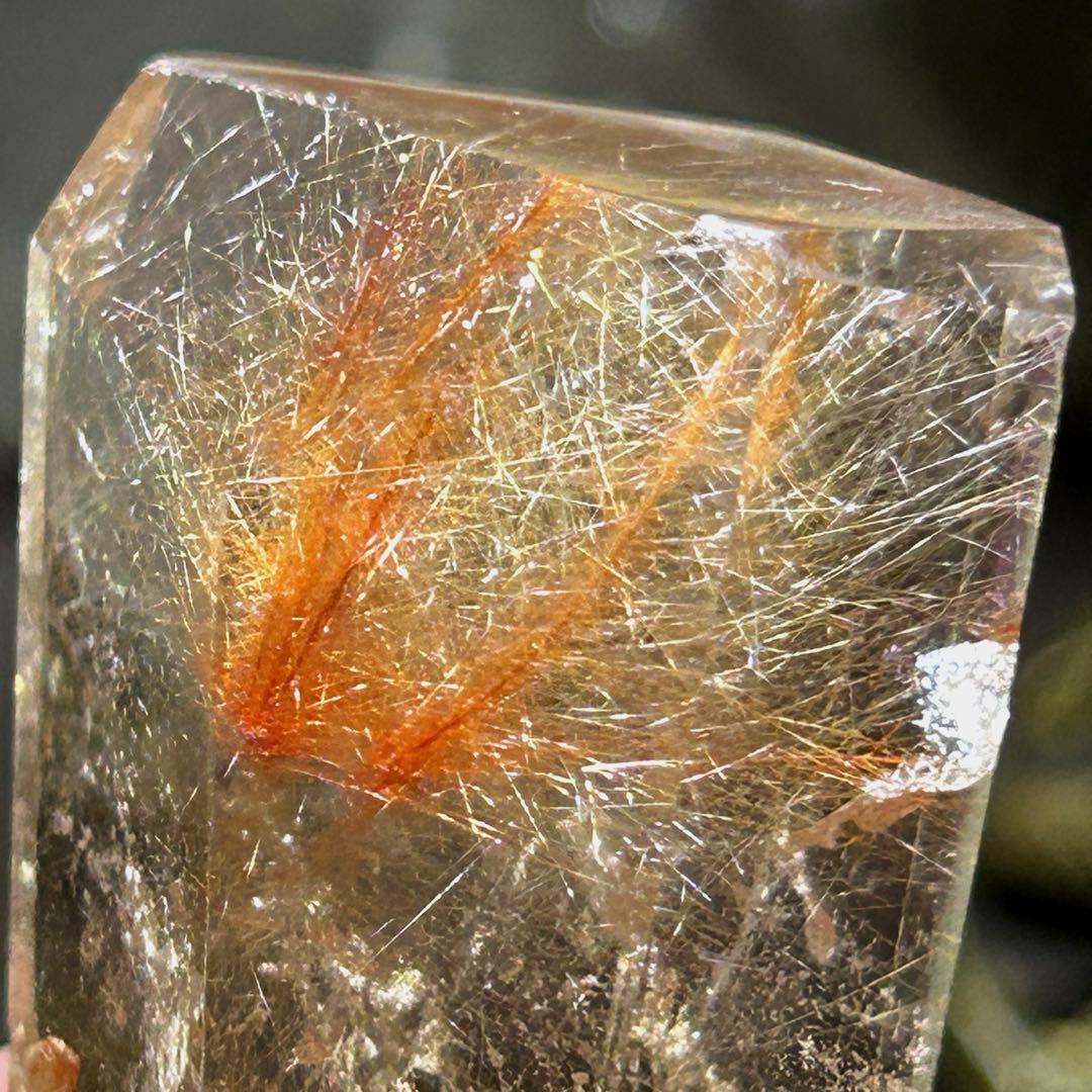 ☆別格高級品福財龍王秘宝④！貫入水晶！スモーキー　ガーデン　ルチル　六角柱　原石