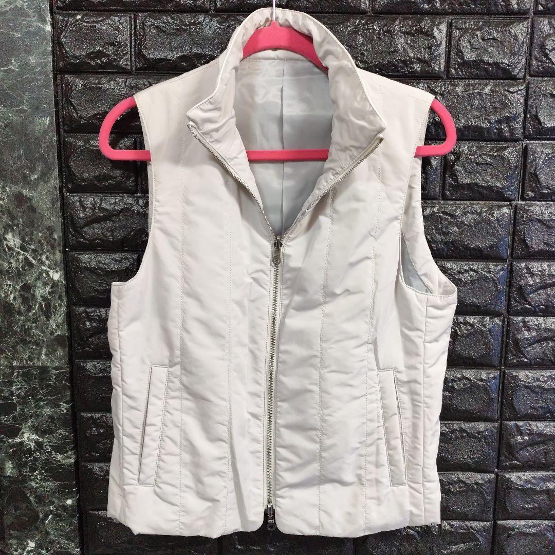 未使用品アルチザンホワイト ベルト付きトレンチコートライナ牛革襟ベスト３way