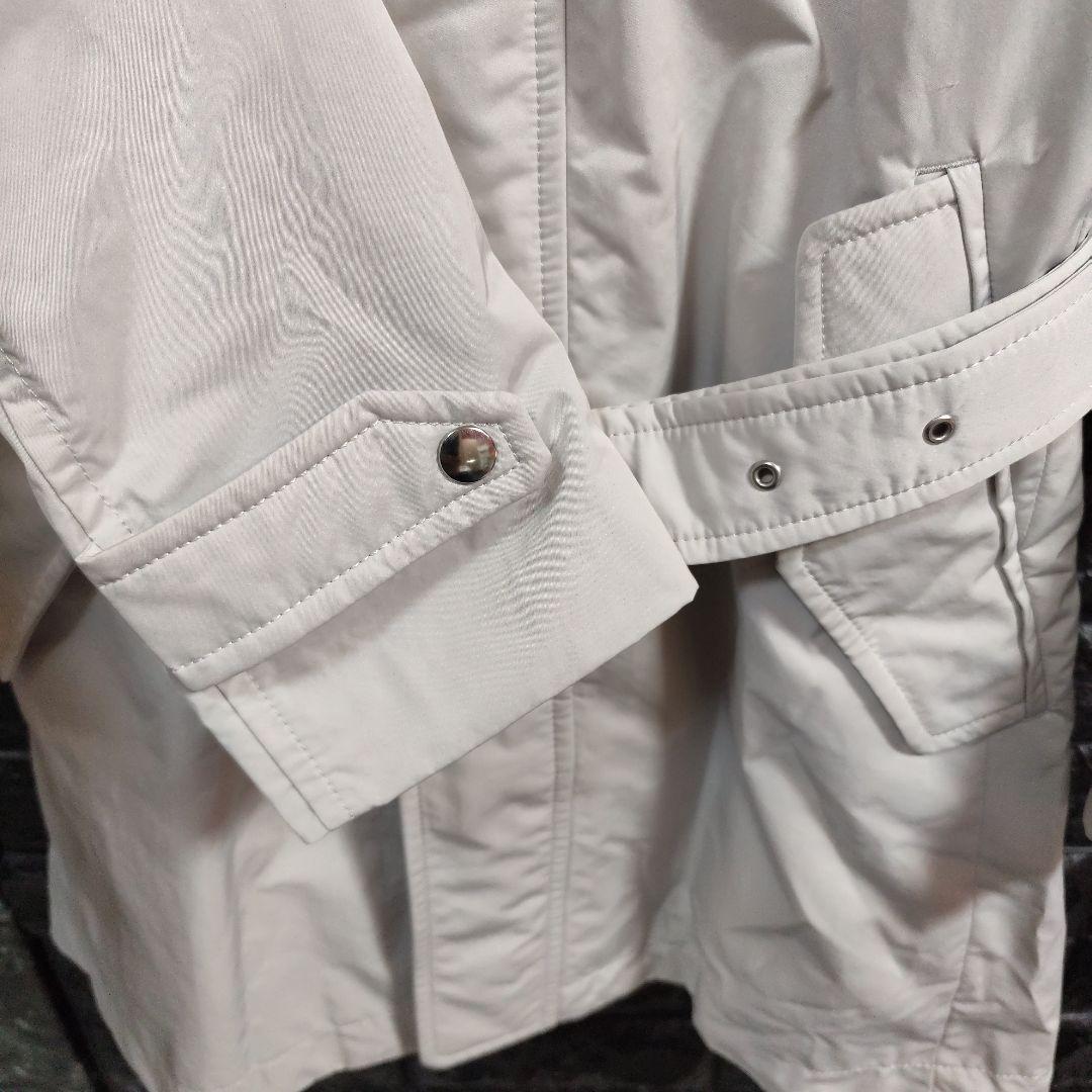 未使用品アルチザンホワイト ベルト付きトレンチコートライナ牛革襟ベスト３way