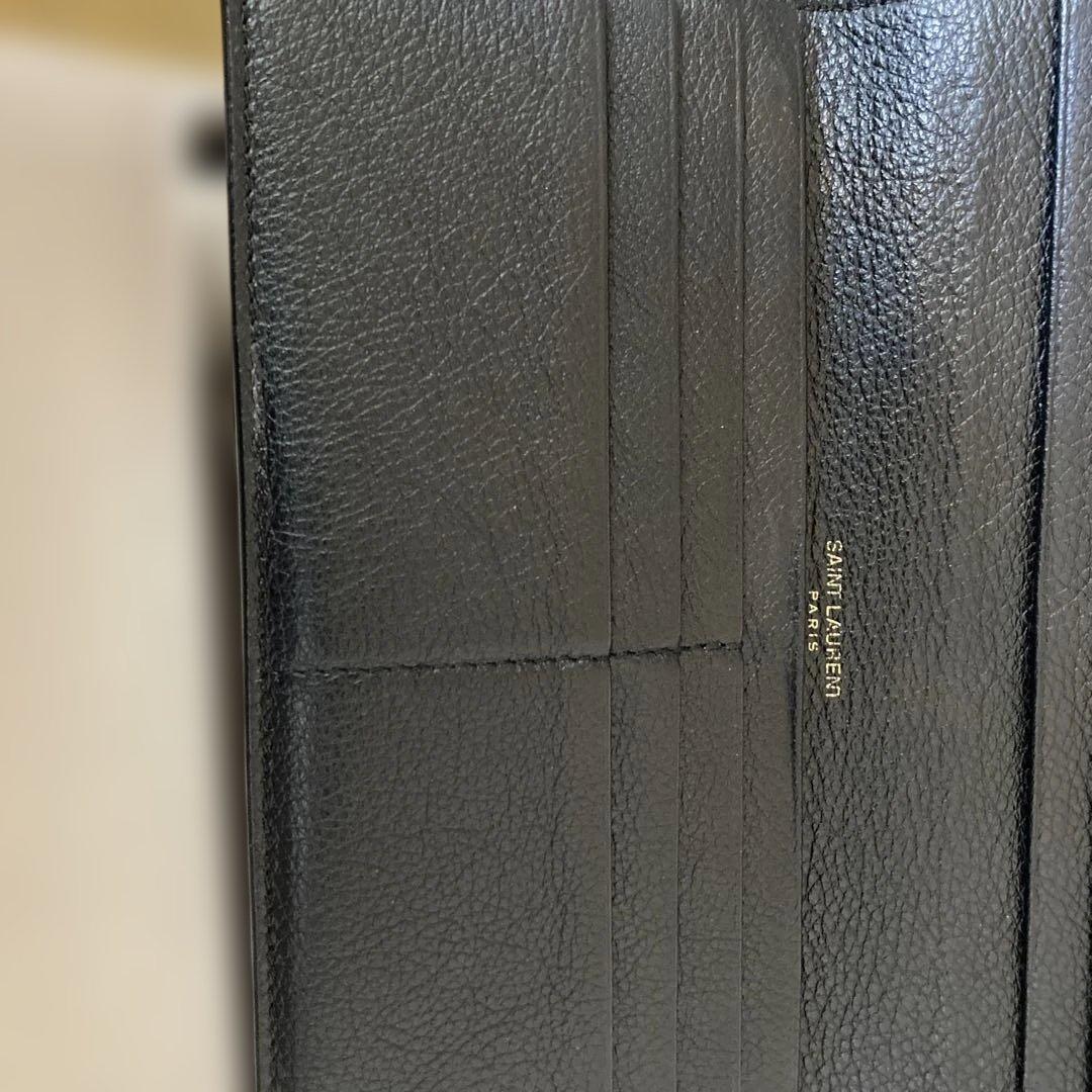 SAINT LAURENT タイニーモノグラムウォレット　ブラックレザー 長財布
