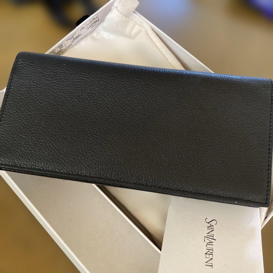 SAINT LAURENT タイニーモノグラムウォレット　ブラックレザー 長財布
