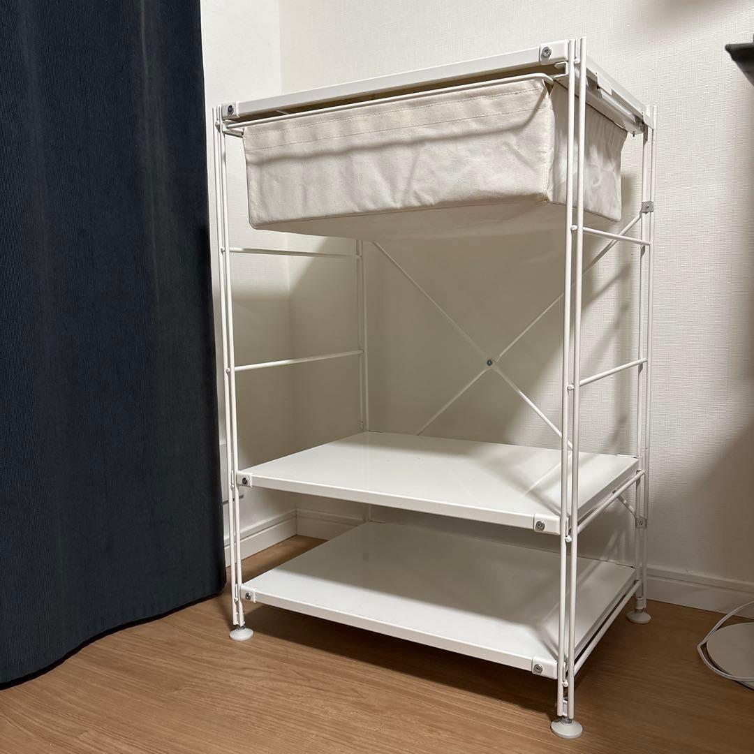 ペ*ル様 無印良品　スチールユニットシェルフ・スチール棚セット・小・ライトグレー