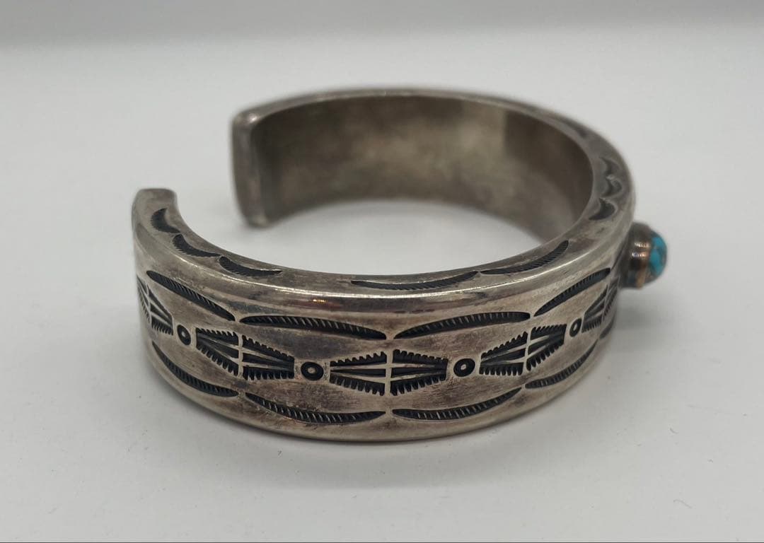 Navajo:ナバホ族 Herman Smith作 ターコイズセット バングル
