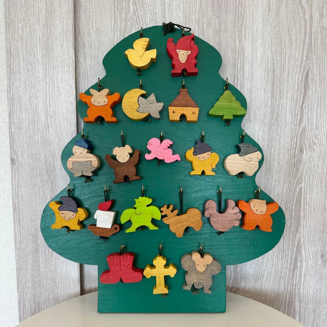 ハンドメイド作品　組み木　木製クリスマスツリーオーナメント