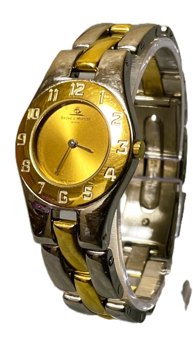 値下げ！Baume & Mercierボーム＆メルシェ ゴールドレディース腕時計