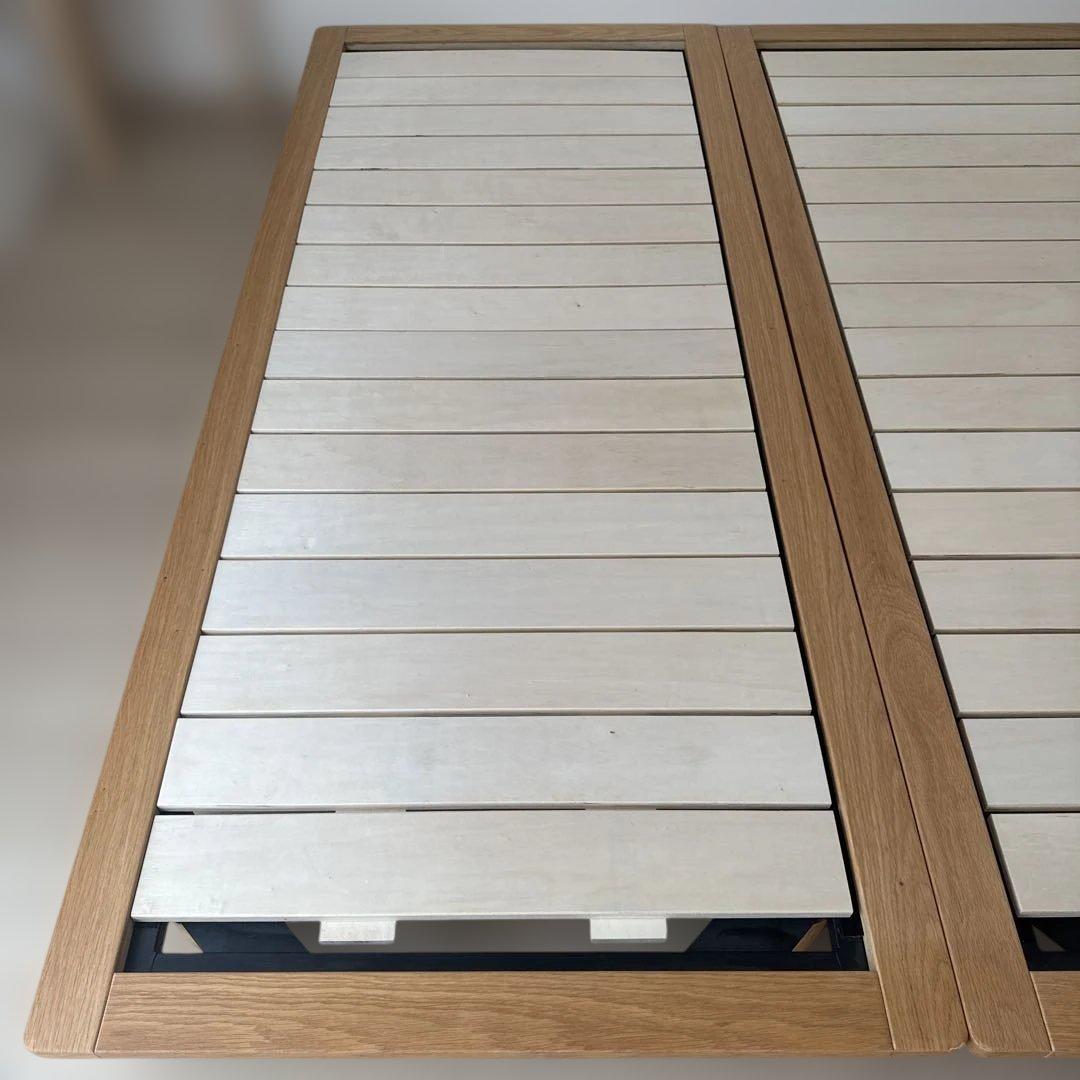 【直接引取】【廃盤】無印良品 シングルベッド 木製フレーム オーク材 2台セット