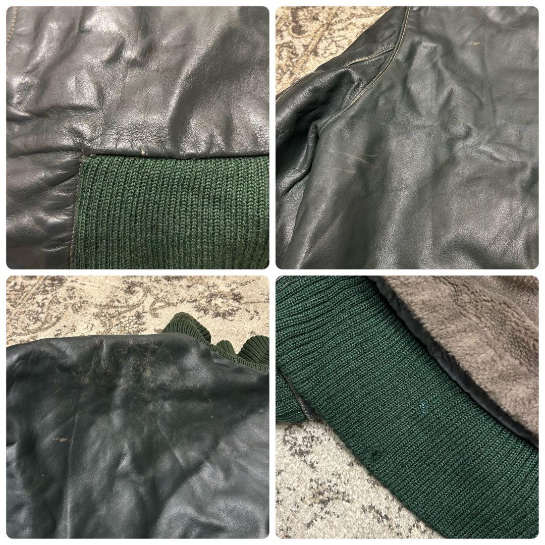 希少　ドイツ軍 レザー　フライトジャケット　German BLW 国境備隊　ボア