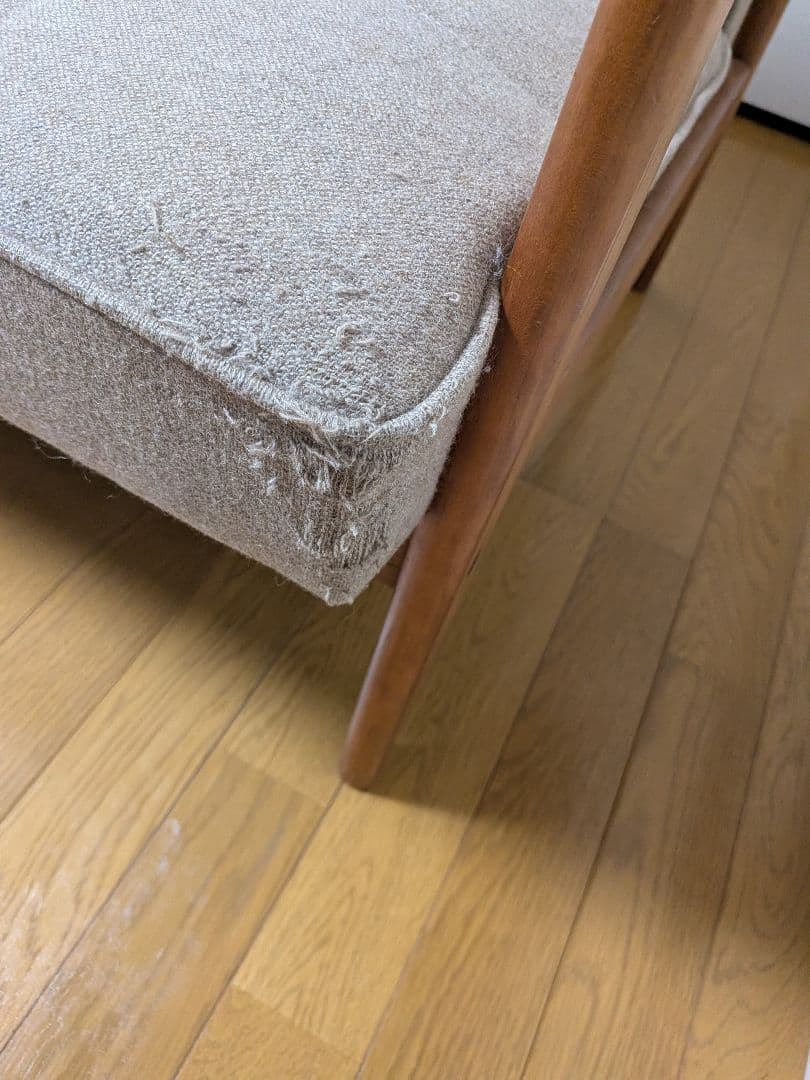 福岡　カリモク 60Kチェア 2シーターフラノベージュ