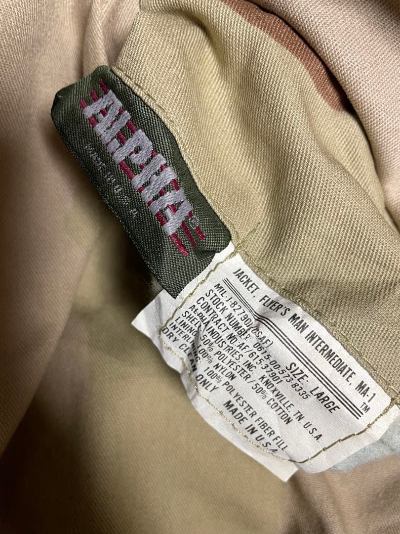 限定限界価格！ALPHA デザートカモMA-1 MADE IN USA Lサイズ