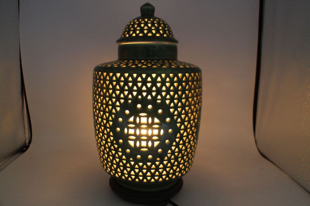 お安くしますので価格交渉して下さい#美濃蔵★超激レア★陶器スタンドランプ★