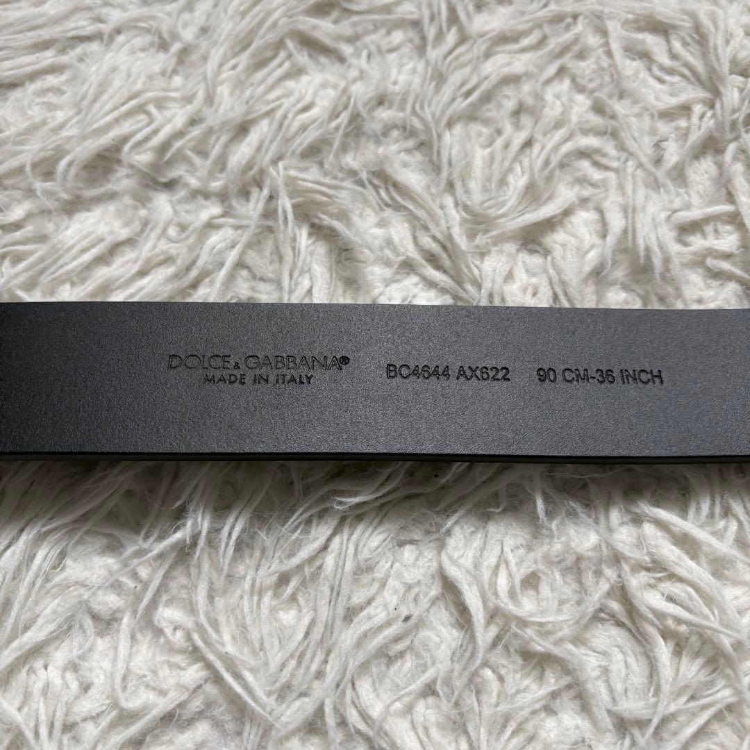 未使用/DOLCE&GABBANA/DGロゴデカベルト/ブラック/メンズ／レザー