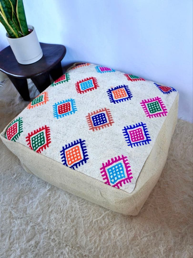 トルコ直輸入　オールドキリムプフ　ヴィンテージラグ　クッションカバー