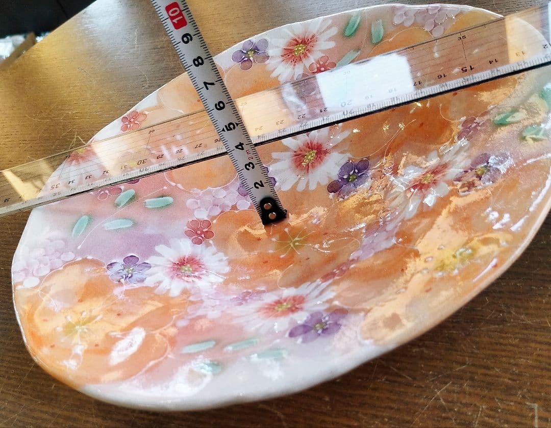 【新品・未使用】工房ゆずりは　紅彩京花　パスタ皿　カレー皿　陶器　食器　料理