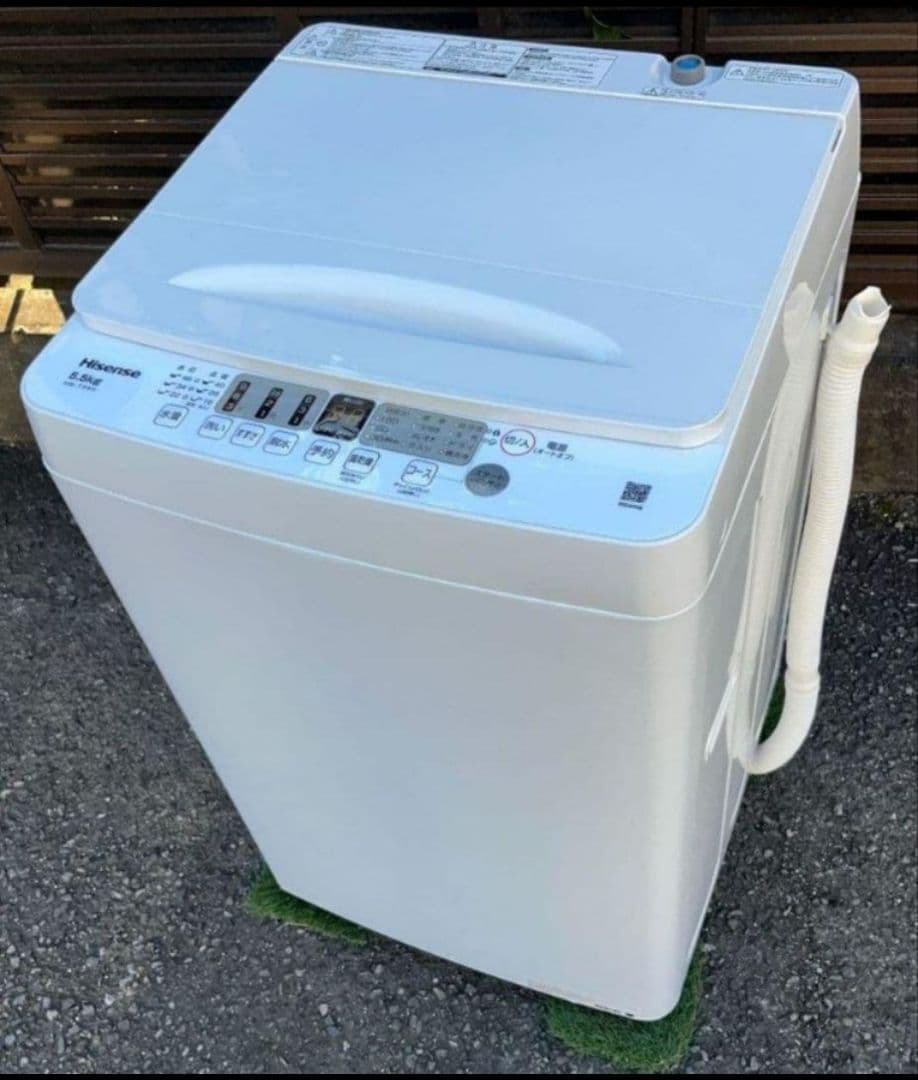 ハイセンス洗濯機 5.5kg立体シャワー水流風乾燥機能付き　2024年製