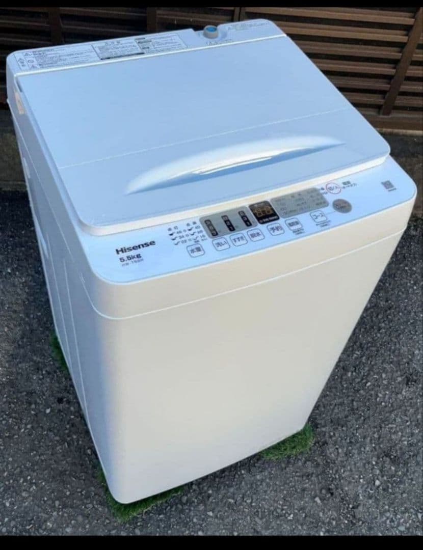 ハイセンス洗濯機 5.5kg立体シャワー水流風乾燥機能付き　2024年製