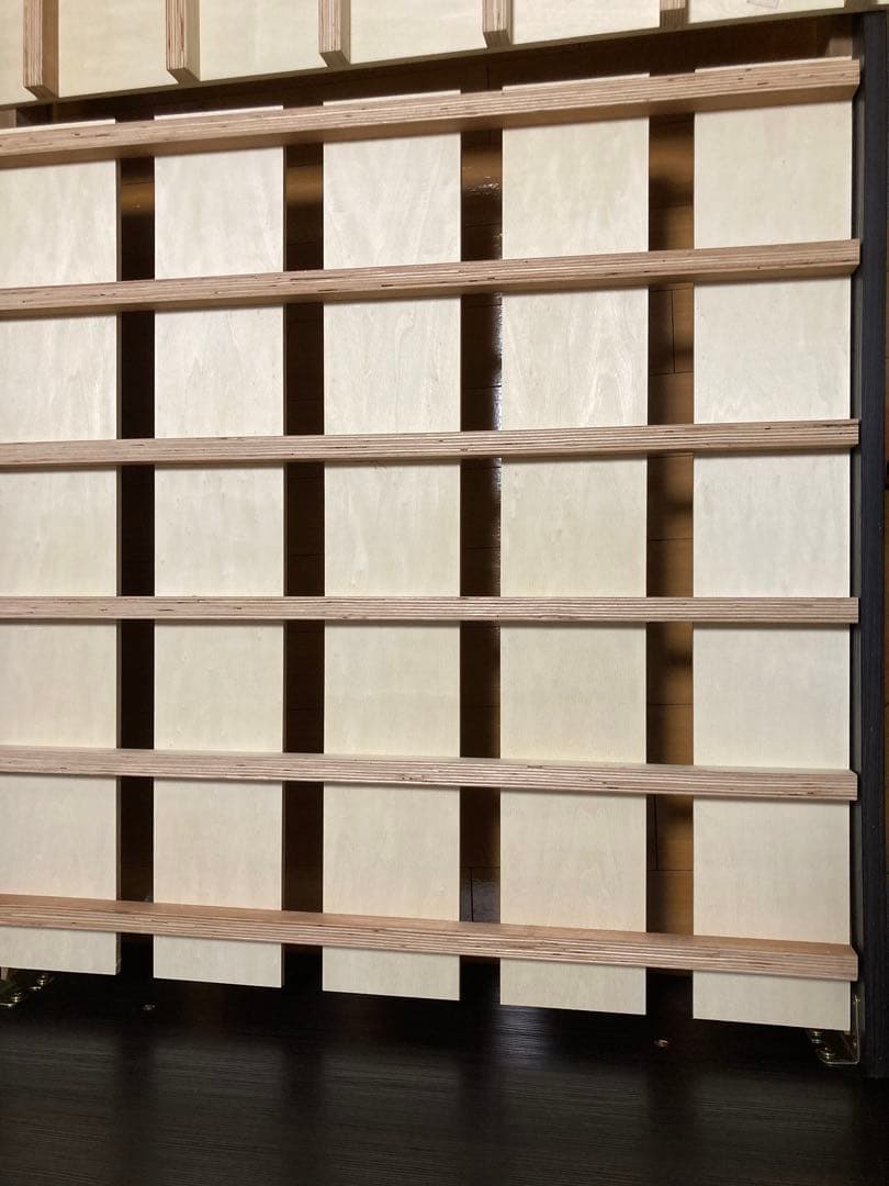 ①マナベインテリアハーツ　シングルベッドフレーム 木製スラット ダークブラウン