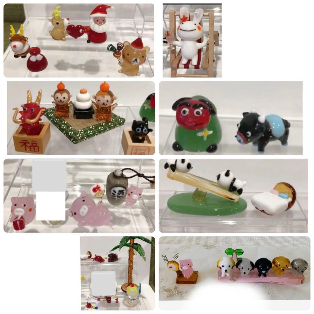 ガラス細工　ミニチュア ずぼらびっと ぶたさん　レアあり 大量 セット