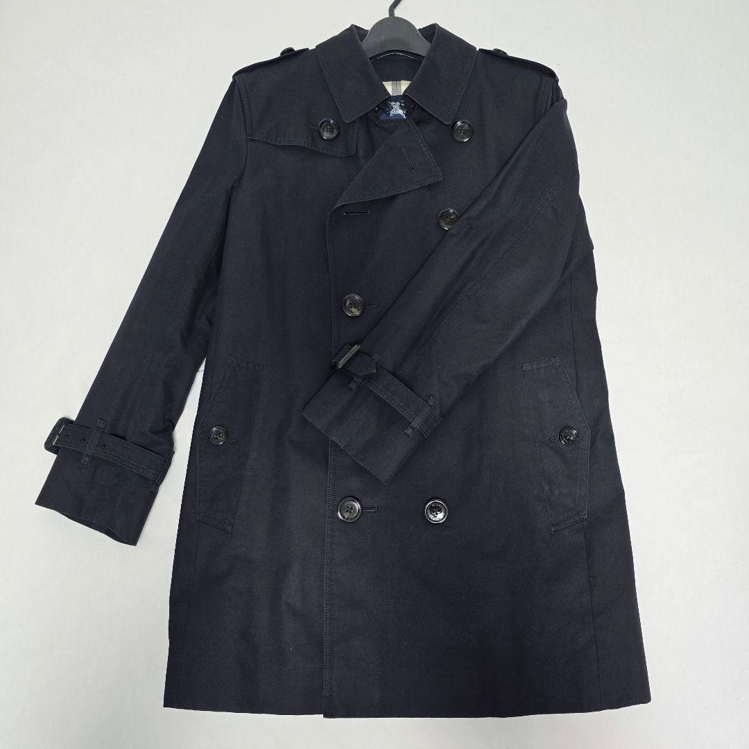 美品　BURBERRY　バーバリー　トレンチコート　ノバチェック　黒　Mサイズ