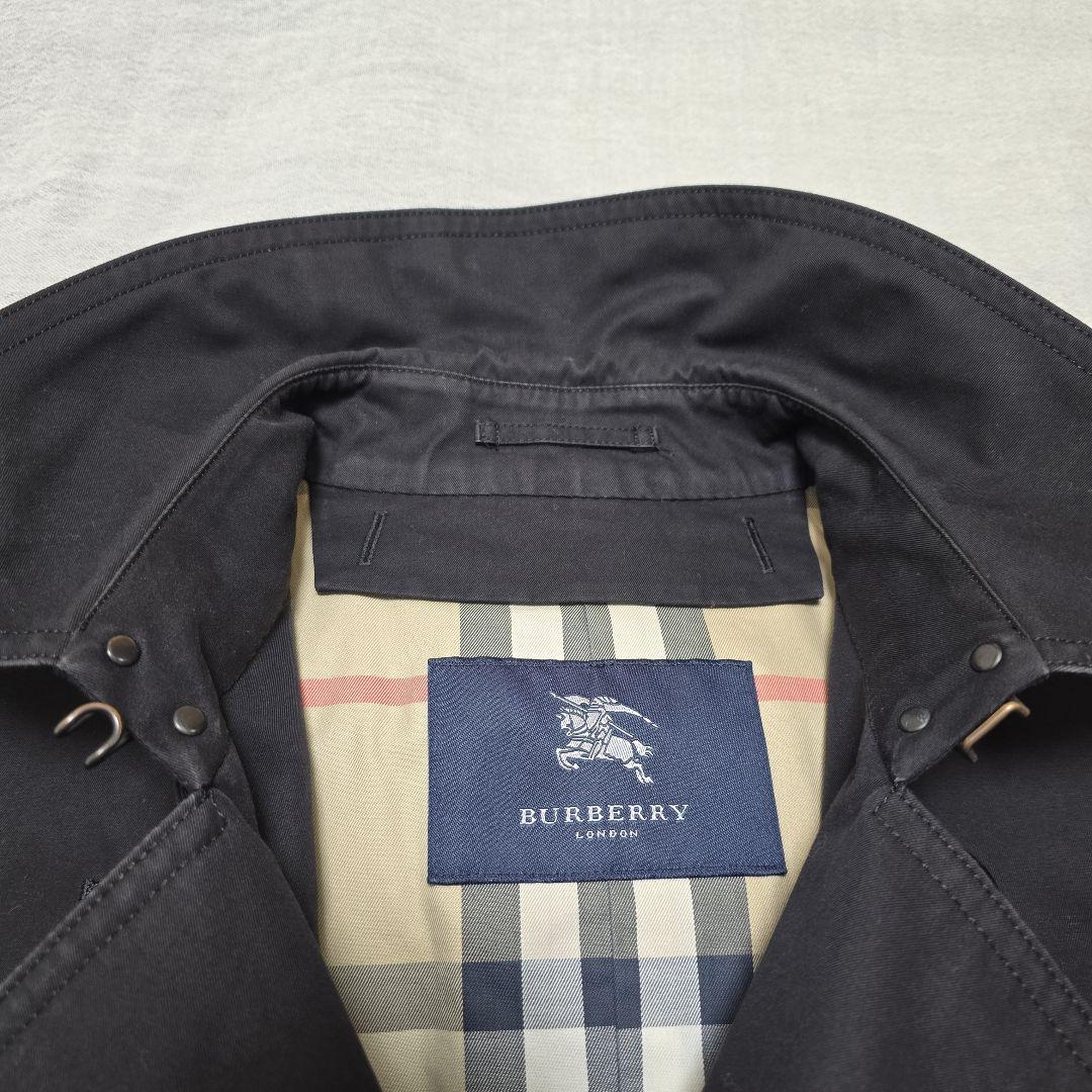 美品　BURBERRY　バーバリー　トレンチコート　ノバチェック　黒　Mサイズ