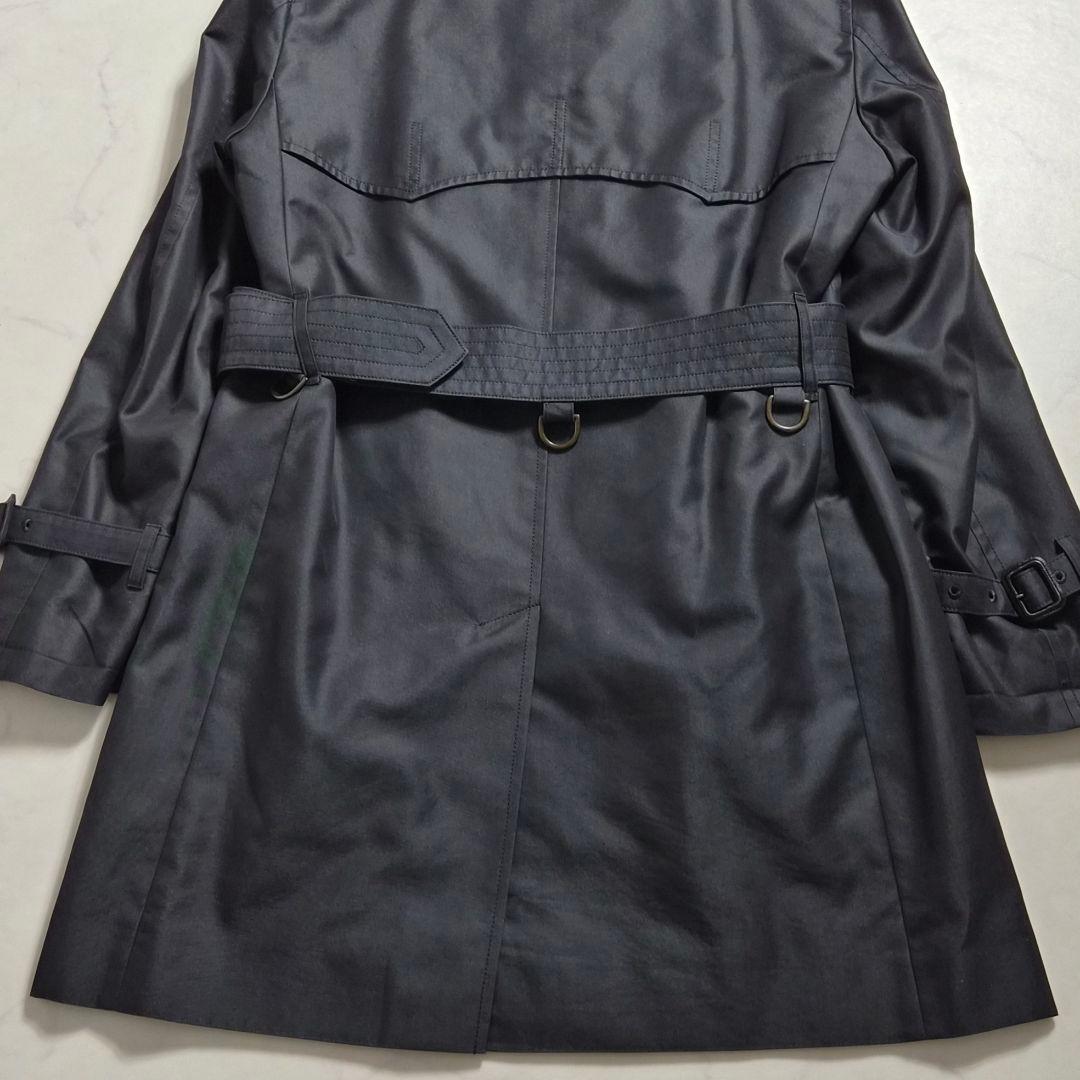 【美品】アクアスキュータム トレンチコート キルティングライナー 36 黒