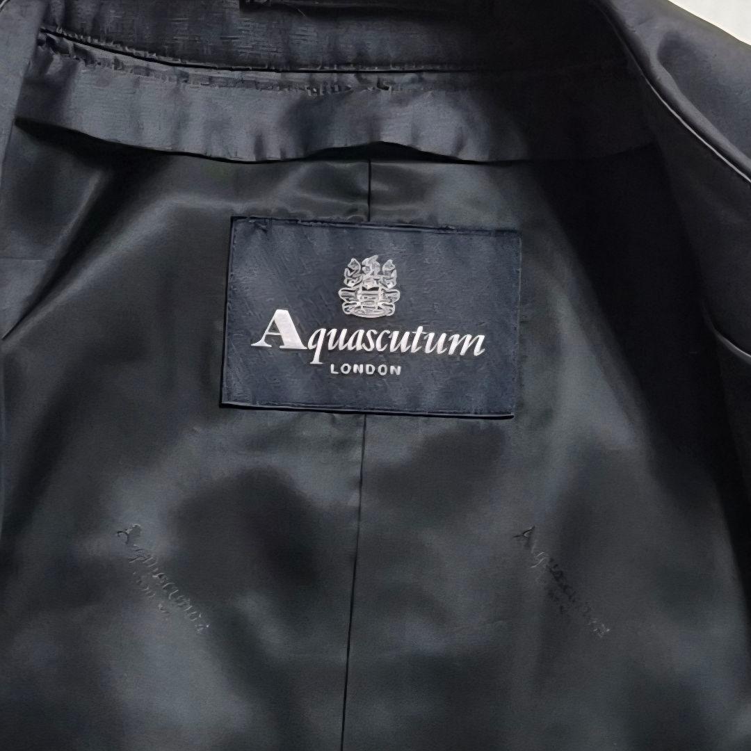 【美品】アクアスキュータム トレンチコート キルティングライナー 36 黒