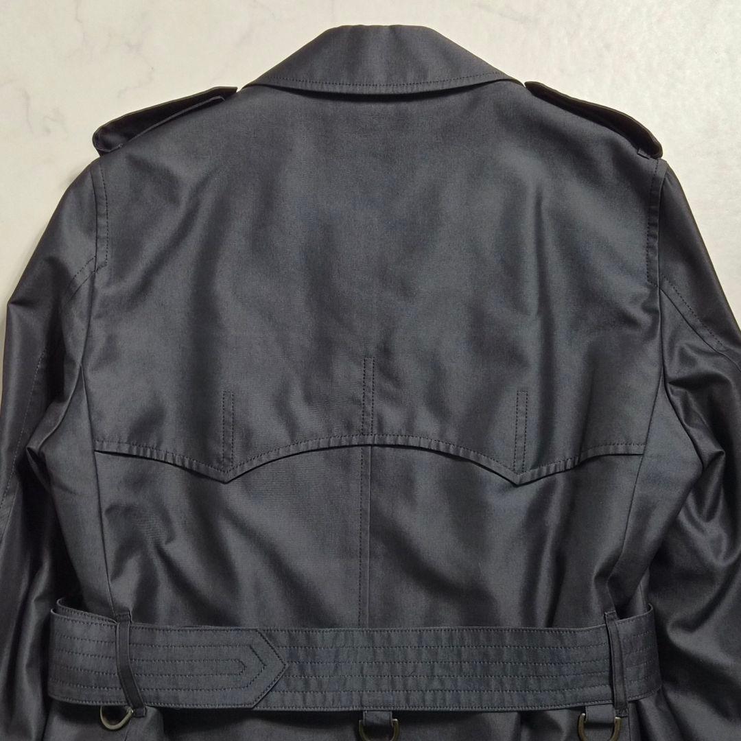 【美品】アクアスキュータム トレンチコート キルティングライナー 36 黒