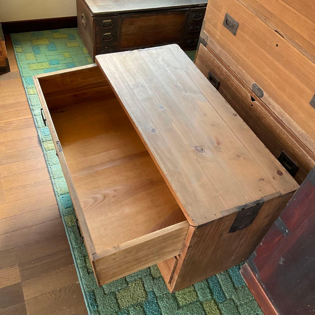 昭和家具　木製引き出し式ナチュラルウッド家具　　③